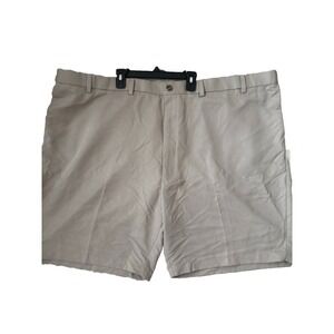 Roundtree & Yorke Performance Shorts Mens 52 Khaki Stretch Golf Casual Active